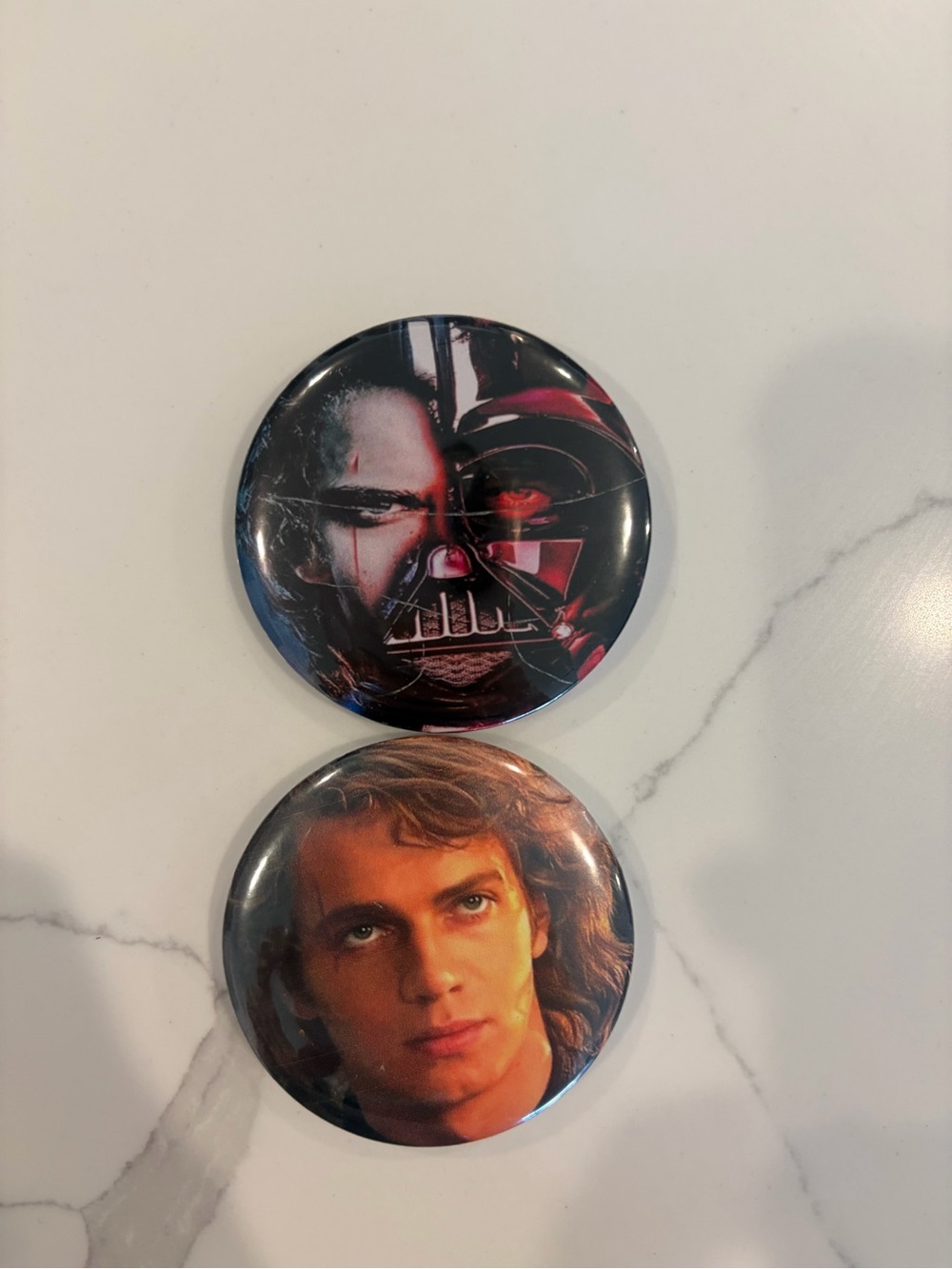 Star Wars Vader & Anakin Character Button Set - Black, Red, Brown